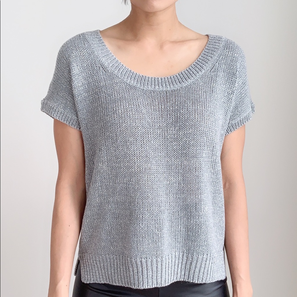 Banana Republic Glitter metallic Knitted Top - Picture 2 of 8